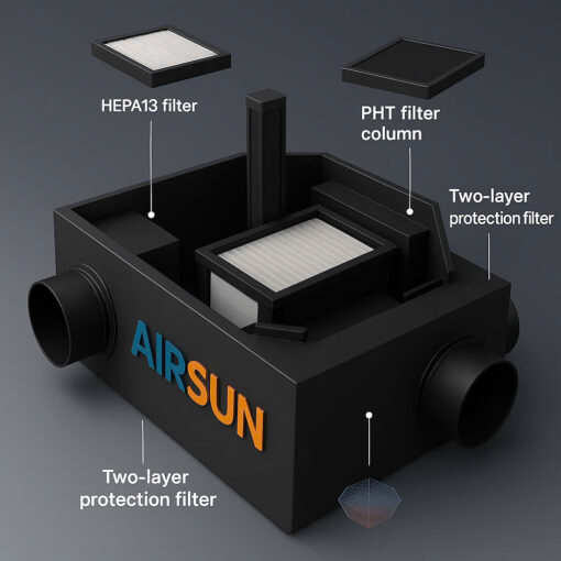 Hệ thống cấp khí tươi AIRSUN 2 lớp AS-ERV-150-GLB