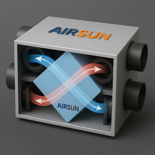 Hệ thống cấp khí tươi ERV AIRSUN – Động cơ DC Brushless