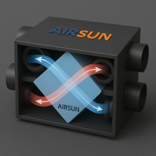 Hệ thống cấp khí tươi ERV AIRSUN – Động cơ DC Brushless