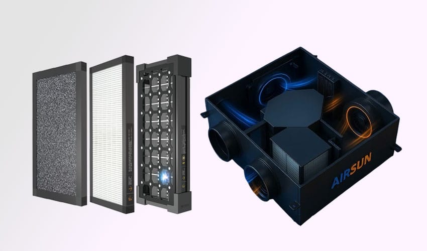 Màng lọc đa lớp trên hệ thống ERV AirSun