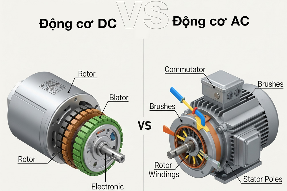 So Sánh Động Cơ DC Brushless Và AC Motor Trong Quạt Gió Biến Tần AirSun 1 Bảng so sánh 2 động cơ DC và AC trong hệ thống ERV