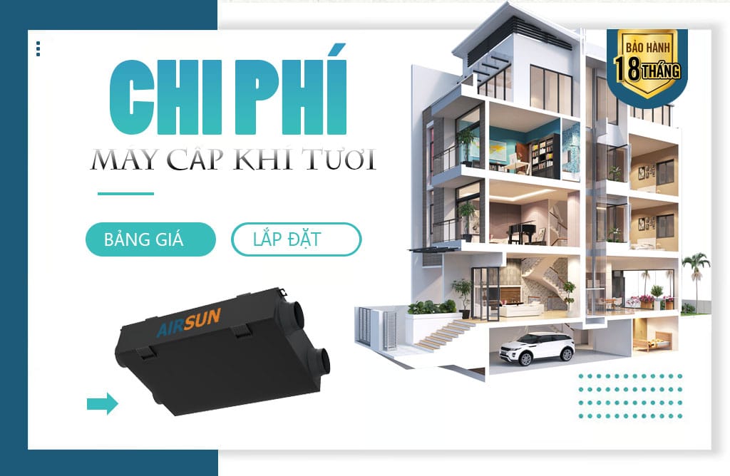 Chi phí lắp máy cấp khí tươi biệt thự