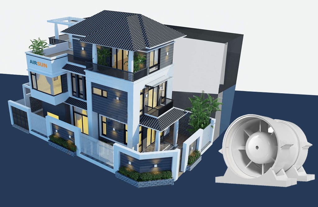 Lắp đặt quạt thông gió biệt thự