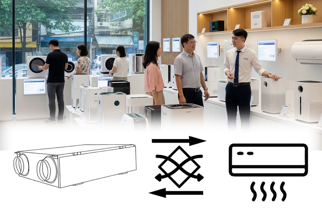 ERV giảm tiêu thụ điện và tăng tuổi thọ thiết bị