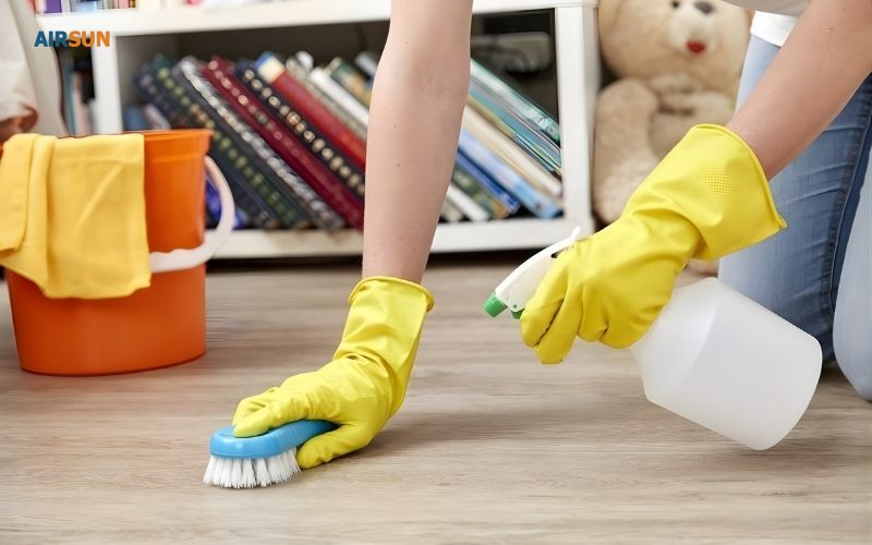 Vệ sinh sạch sẽ ngăn chặn bụi bẩn