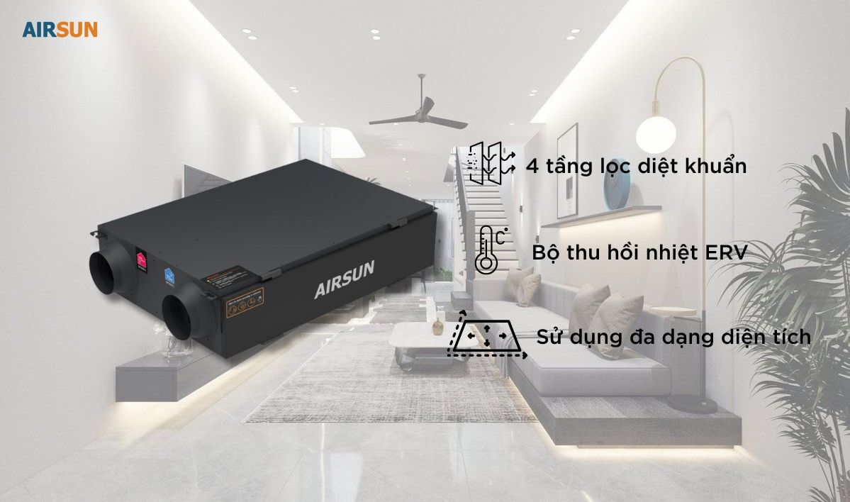 Máy cấp khí tươi AirSun phù hợp mọi nhà 