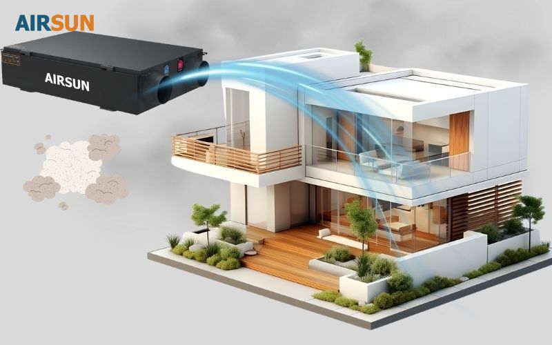 Khu vực ô nhiễm cao cần lọc bụi, mùi mạnh