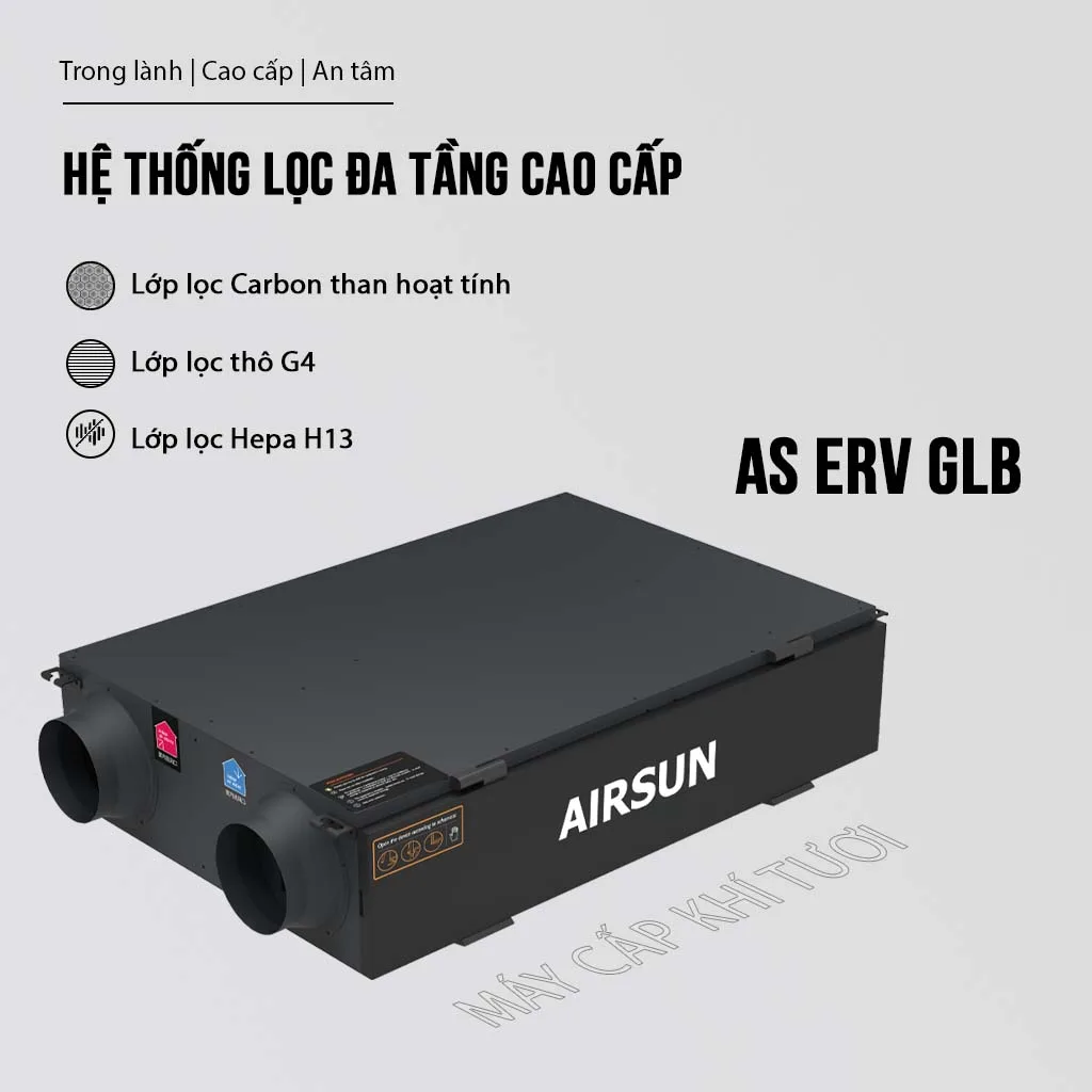 Máy cấp khí tươi AS-ERV-GLB-500 - Ảnh 10
