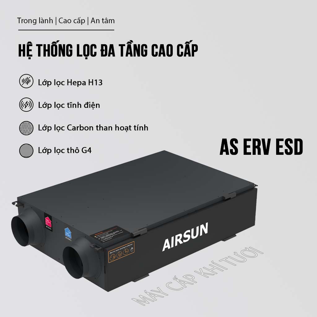 Máy cấp khí tươi AS-ERV-ESD-350 - Ảnh 9