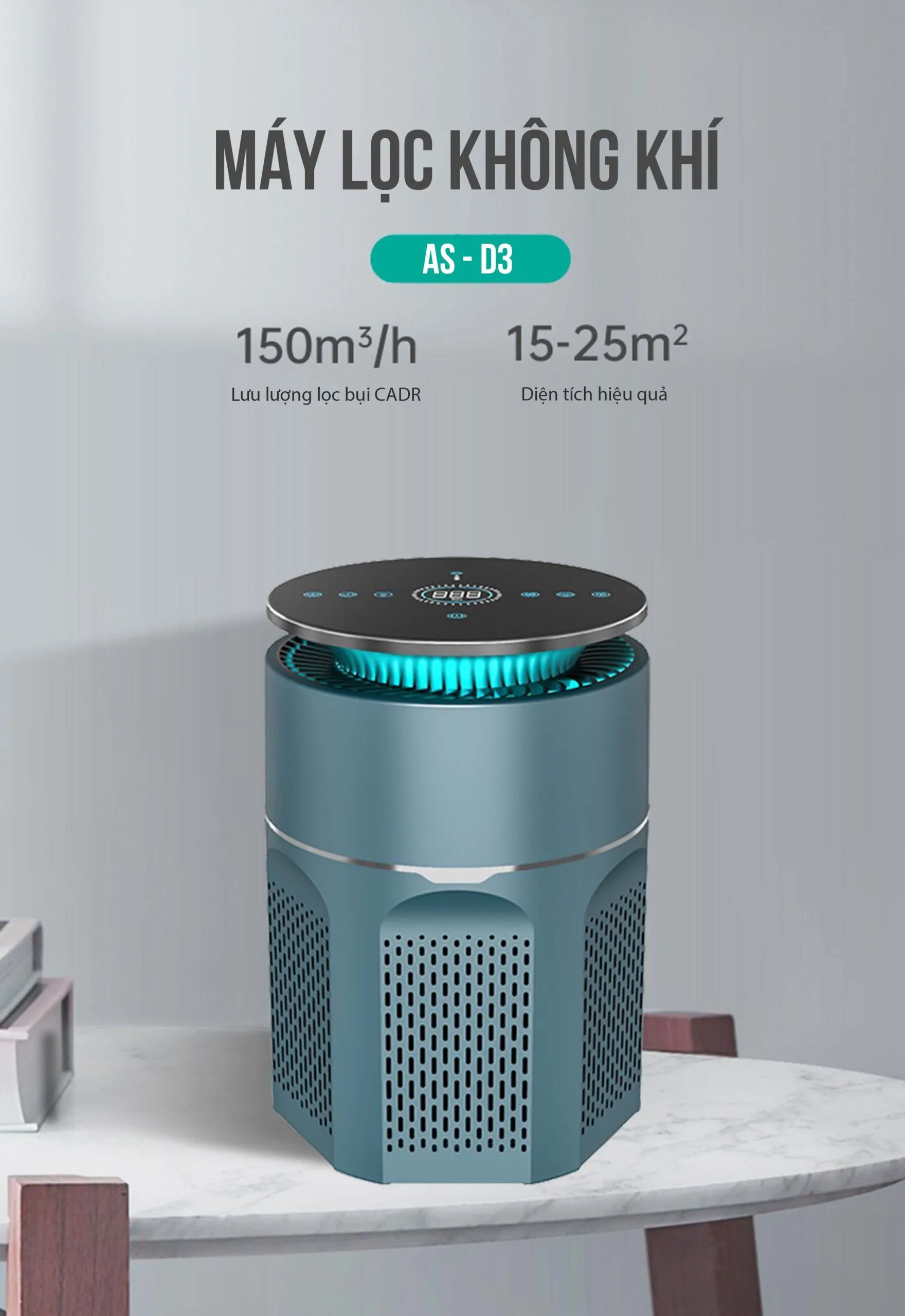 Máy lọc không khí AS-D3-G300 phù hợp diện tích 15–25m² - Ảnh 6