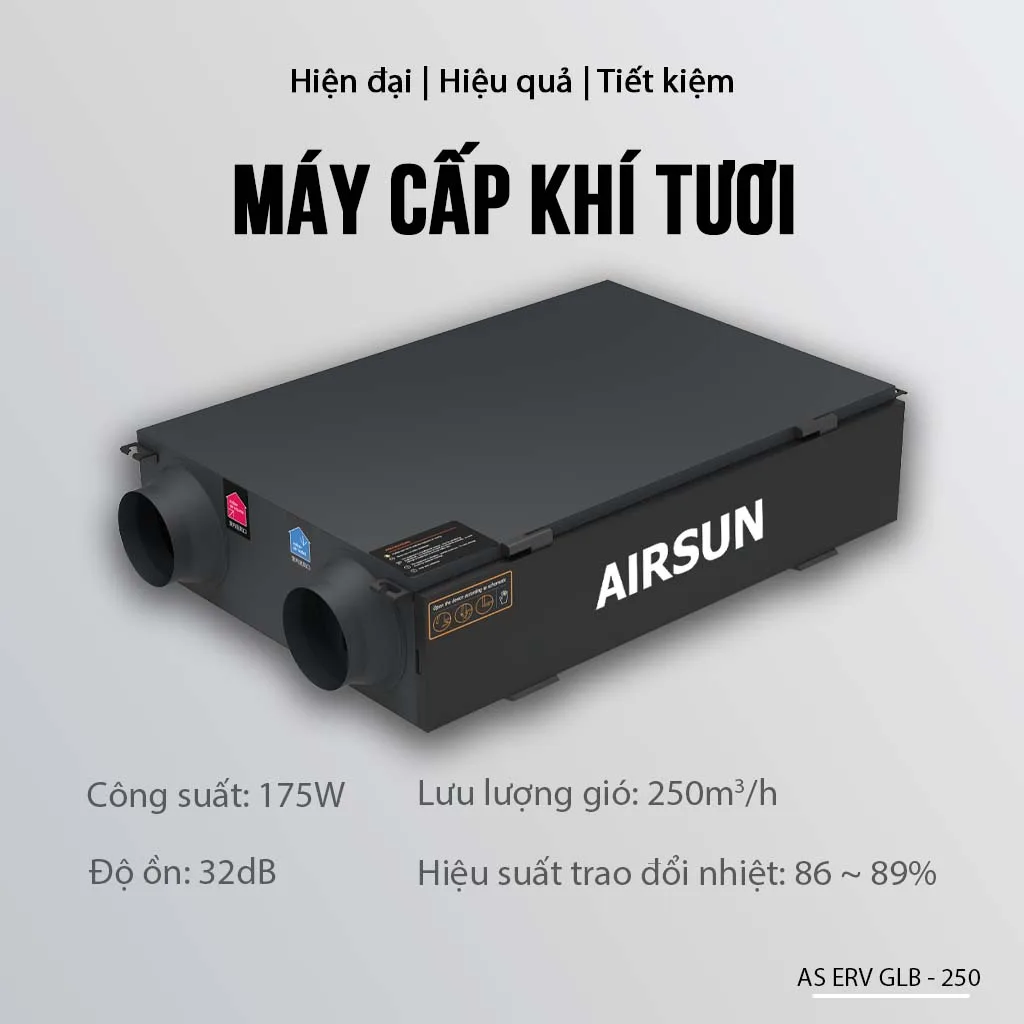 Máy cấp khí tươi AS-ERV-GLB-250 - Ảnh 10