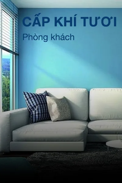 Cấp khí tươi phòng khách