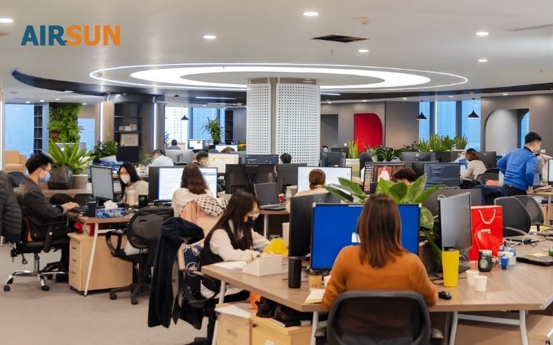 Khu vực làm việc nhân viên cần lưu lượng lớn hơn