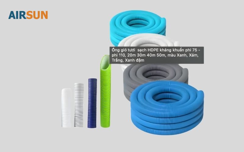 Ống gió sử dụng nhà phố nên là ống nhựa