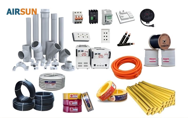 Vật tư phụ tuỳ theo hệ thống chính