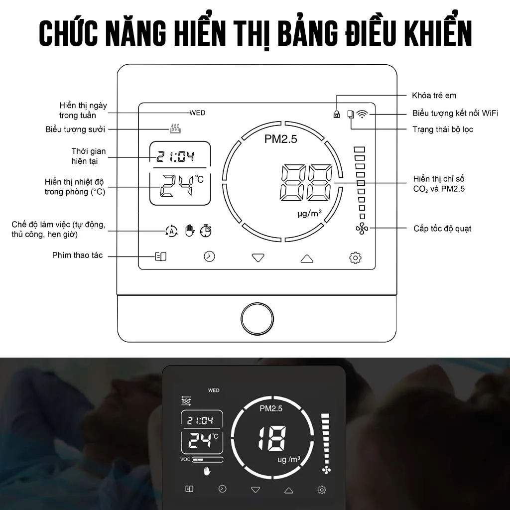 Máy cấp khí tươi AS-ERV-GLB-500 - Ảnh 4