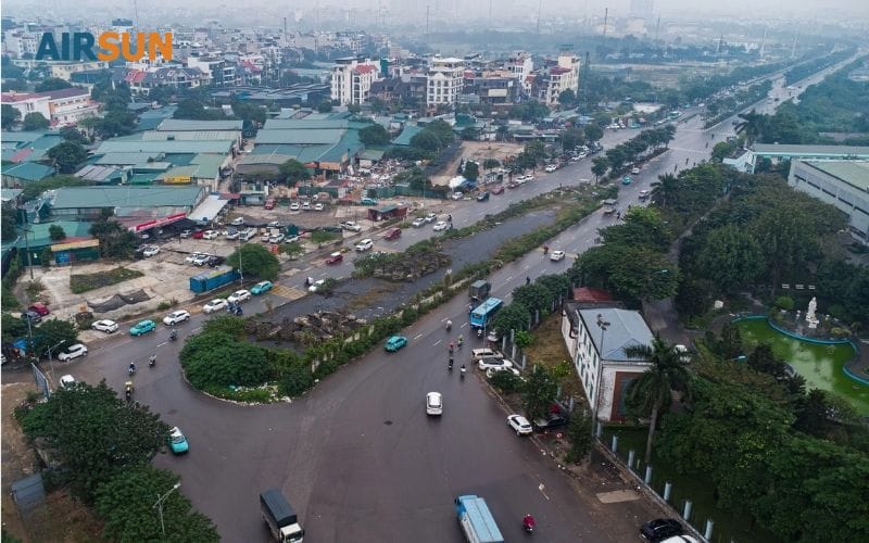 Vị trí gần viện K Tân Triều, ô nhiễm nặng