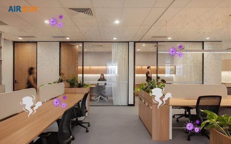 Văn phòng kín tích tụ khí độc, bụi mịn