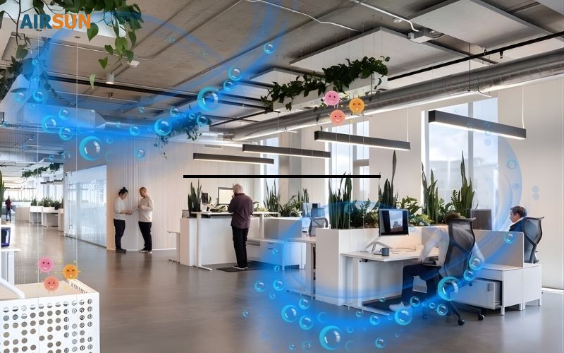 Không khí mới được cấp vào văn phòng liên tục