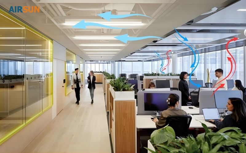 Lợi ích cấp khí tươi văn phòng là có khí sạch trong êm ái