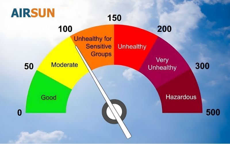 Không khí giảm bớt sự sạch sẽ do bụi bám nhiều