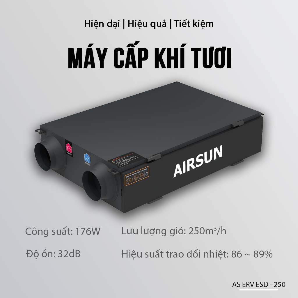 Máy cấp khí tươi AS-ERV-ESD-250 - Ảnh 9
