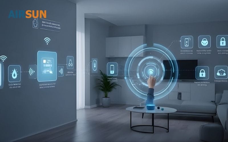 Tích hợp smarthome tốn thêm thời gian lắp đặt cấp khí tươi biệt thự