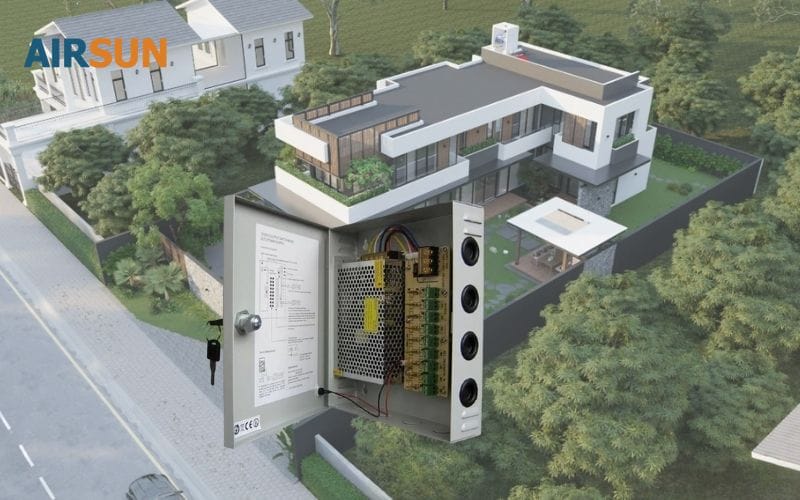 Lắp đặt máy cấp khí tươi biệt thự ở phòng kỹ thuật