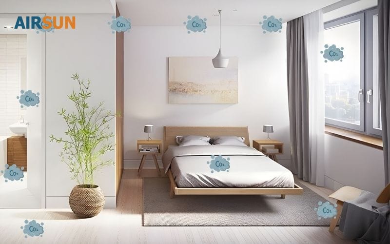 Phòng kín dễ tăng CO2, O2 giảm