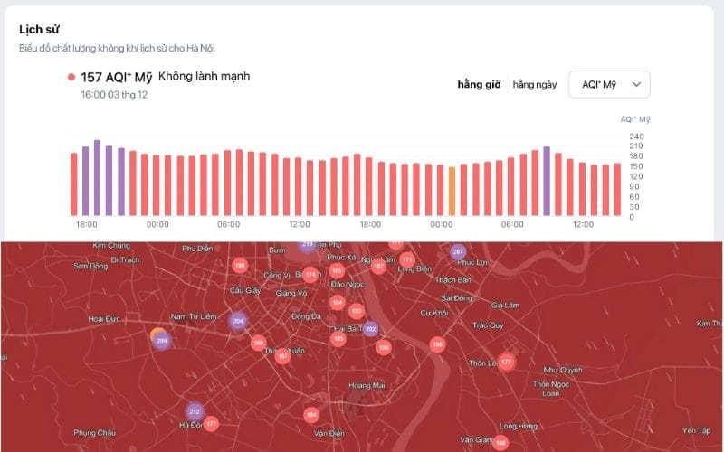 Miền Bắc rơi vào tình trạng ô nhiễm không khí chưa từng có