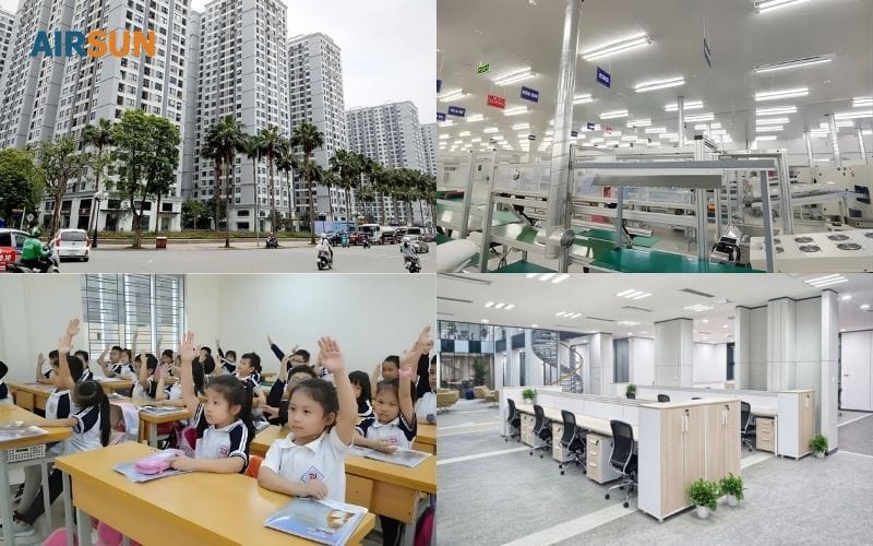 Các công trình dần được hoàn thiện hệ thống cấp khí tươi